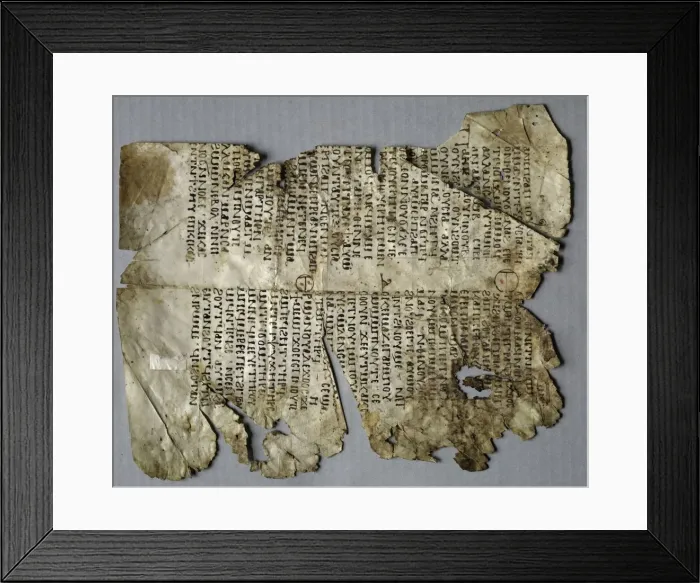 Framed Print : Leaf from a Christian Homily, 500s-600s. Creator: Unknown