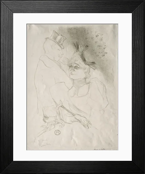 Framed Print : Lender and Baron, 1893. Creator: Henri de Toulouse-Lautrec (French, 1864-1901) Framed Print : Lender and Baron, 1893. Creator: Henri de Toulouse-Lautrec (French, 1864-1901)