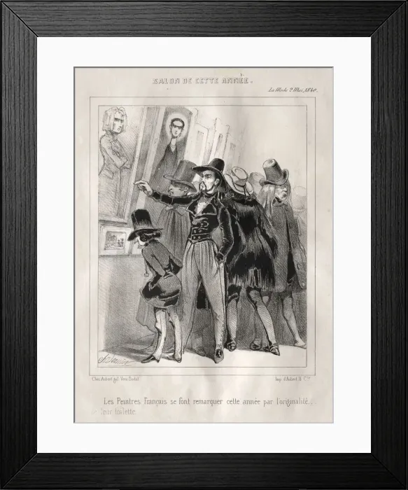 Framed Print : Les Peintres francais se font remarquer cette annee par loriginalité Framed Print : Les Peintres francais se font remarquer cette annee par loriginalité
