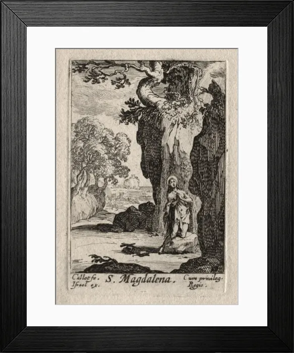 Framed Print : Les Penitents: St. Madeleine repentante. Creator: Jacques Callot (French, 1592-1635) Framed Print : Les Penitents: St. Madeleine repentante. Creator: Jacques Callot (French, 1592-1635)