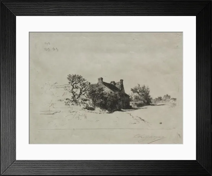 Framed Print : Les Petits Maisons Kercassier, 1875. Creator: Charles-Emile Jacque (French, 1813-1894) Framed Print : Les Petits Maisons Kercassier, 1875. Creator: Charles-Emile Jacque (French, 1813-1894)