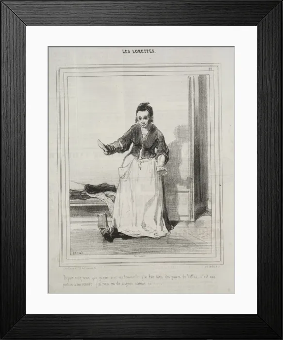 Framed Print : Les Lorettes, 1842. Creator: Paul Gavarni (French, 1804-1866) Framed Print : Les Lorettes, 1842. Creator: Paul Gavarni (French, 1804-1866)