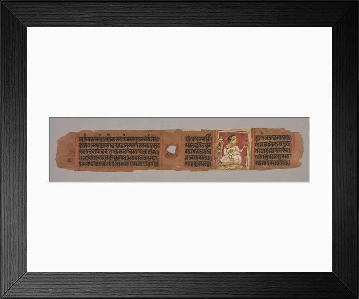 Framed Print : Leaf from a Jain Manuscript: Kalpa-sutra... 1279. Creator: Unknown Framed Print : Leaf from a Jain Manuscript: Kalpa-sutra... 1279. Creator: Unknown