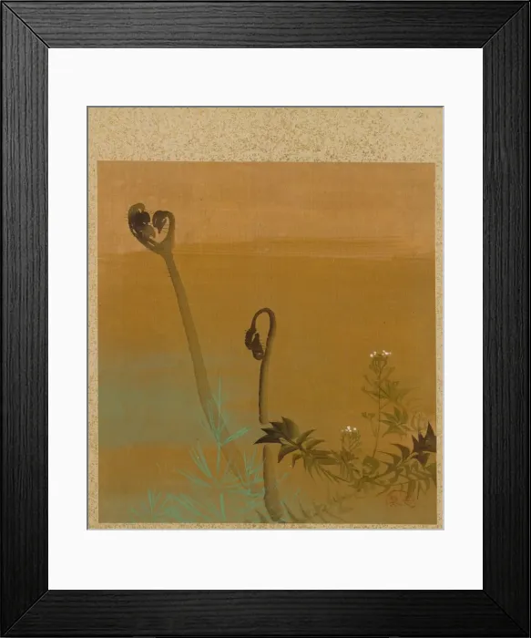 Framed Print : Leaf from Album of Seasonal Themes: Birds in Snow, 1847. Creator: Shibata Zeshin (Japanese Framed Print : Leaf from Album of Seasonal Themes: Birds in Snow, 1847. Creator: Shibata Zeshin (Japanese
