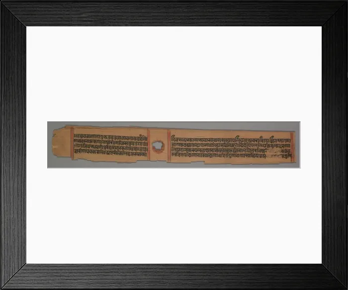 Framed Print : Leaf from a Jain Manuscript: The Story of Kalakacharya of Devachandra: Brahmanshanti… Framed Print : Leaf from a Jain Manuscript: The Story of Kalakacharya of Devachandra: Brahmanshanti…