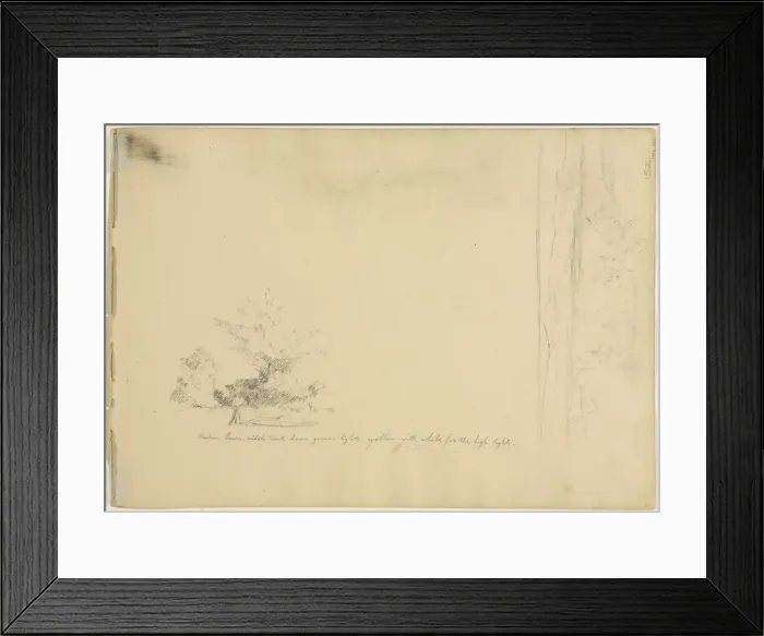 Framed Print : Landscape and Tree Studies (verso), c. 1851. Creator: David Johnson (American, 1827-1908) Framed Print : Landscape and Tree Studies (verso), c. 1851. Creator: David Johnson (American, 1827-1908)