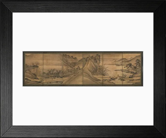 Framed Print : Landscape of the Four Seasons, early 1500s. Creator: Yi Sumun (Korean, b. c. 1404) Framed Print : Landscape of the Four Seasons, early 1500s. Creator: Yi Sumun (Korean, b. c. 1404)
