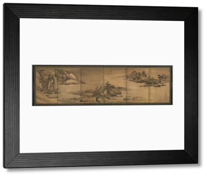 Framed Print : Landscape of the Four Seasons, early 1500s. Creator: Yi Sumun (Korean, b. c. 1404) Framed Print : Landscape of the Four Seasons, early 1500s. Creator: Yi Sumun (Korean, b. c. 1404)