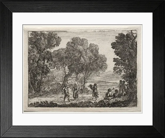 Framed Print : Landscape with a Country Dance (Small Plate), c. 1637. Creator: Claude Lorrain (French, 1604-1682) Framed Print : Landscape with a Country Dance (Small Plate), c. 1637. Creator: Claude Lorrain (French, 1604-1682)