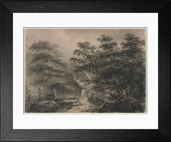 Framed Print : Landscape with a Mill. Creator: Charles Norris (British, 1779-1858) Framed Print : Landscape with a Mill. Creator: Charles Norris (British, 1779-1858)