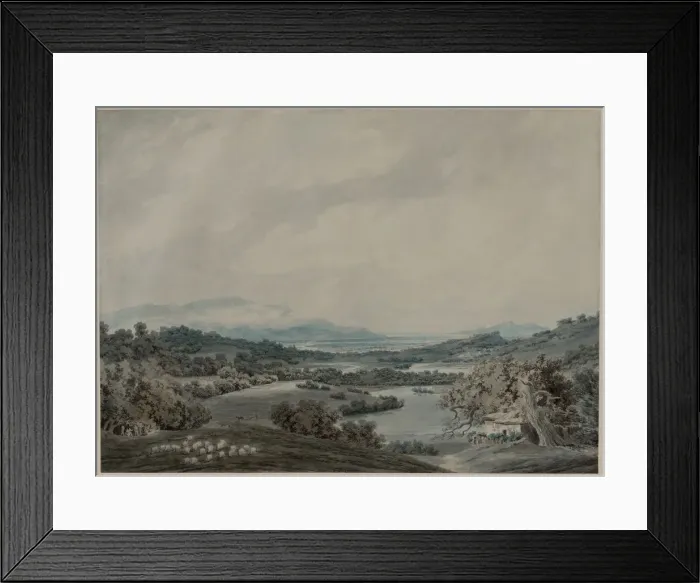 Framed Print : Italian Landscape, c. 1790-1792. Creator: John Robert Cozens (British, 1752-1797) Framed Print : Italian Landscape, c. 1790-1792. Creator: John Robert Cozens (British, 1752-1797)