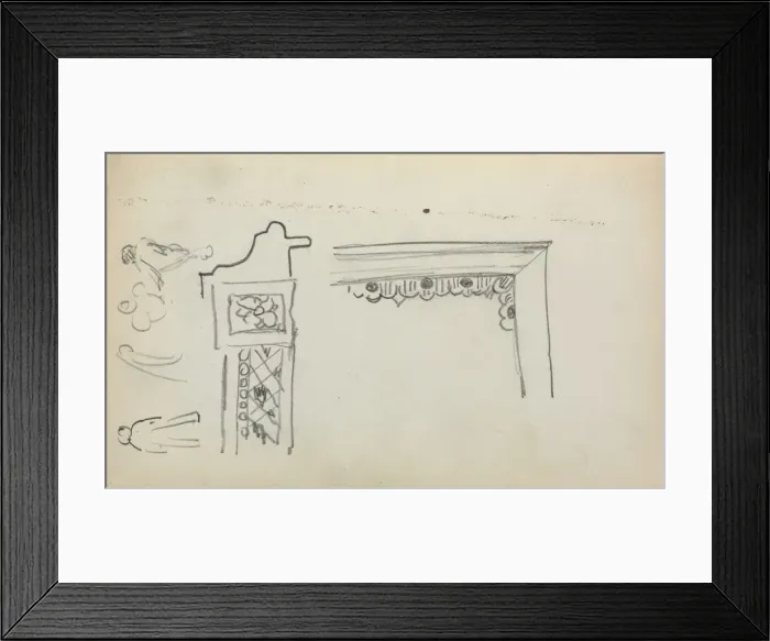 Framed Print : Italian Sketchbook: Architectural Details and Figures (page 199), 1898-1899. Creator Framed Print : Italian Sketchbook: Architectural Details and Figures (page 199), 1898-1899. Creator