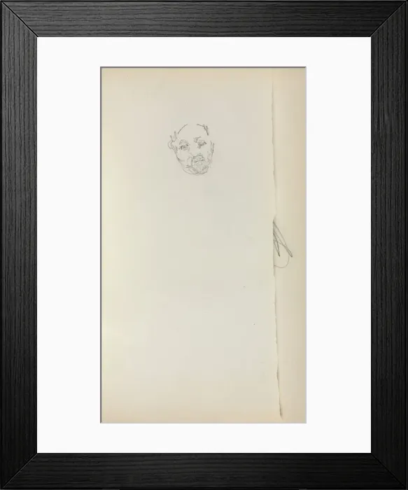 Framed Print : Italian Sketchbook: Head of a Man (page 221), 1898-1899. Creator: Maurice Prendergast (American Framed Print : Italian Sketchbook: Head of a Man (page 221), 1898-1899. Creator: Maurice Prendergast (American