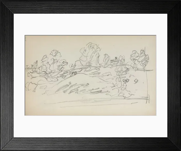 Framed Print : Italian Sketchbook: Landscape (page 202), 1898-1899. Creator: Maurice Prendergast (American Framed Print : Italian Sketchbook: Landscape (page 202), 1898-1899. Creator: Maurice Prendergast (American