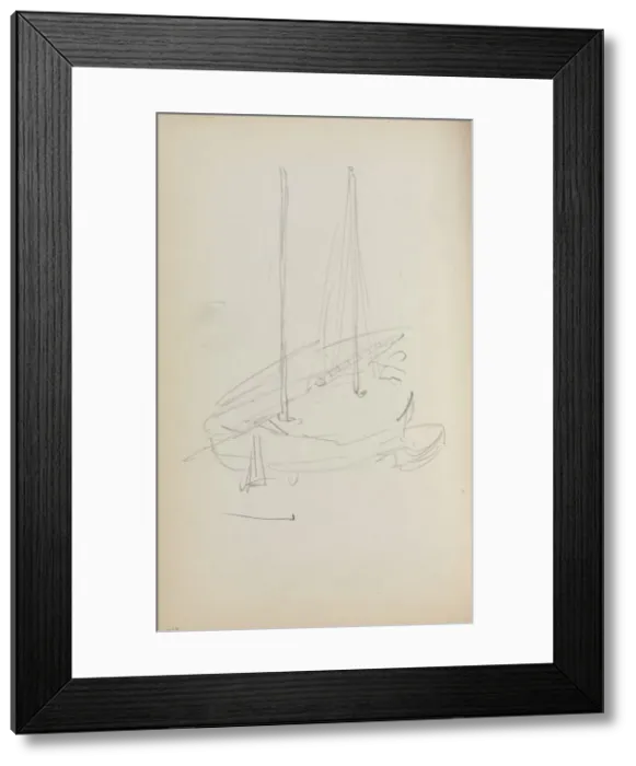 Framed Print : Italian Sketchbook: Sailboat (page 60), 1898-1899. Creator: Maurice Prendergast (American Framed Print : Italian Sketchbook: Sailboat (page 60), 1898-1899. Creator: Maurice Prendergast (American