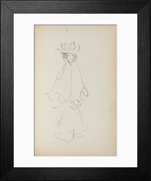 Framed Print : Italian Sketchbook: Standing Woman (page 147), 1898-1899. Creator: Maurice Prendergast (American Framed Print : Italian Sketchbook: Standing Woman (page 147), 1898-1899. Creator: Maurice Prendergast (American
