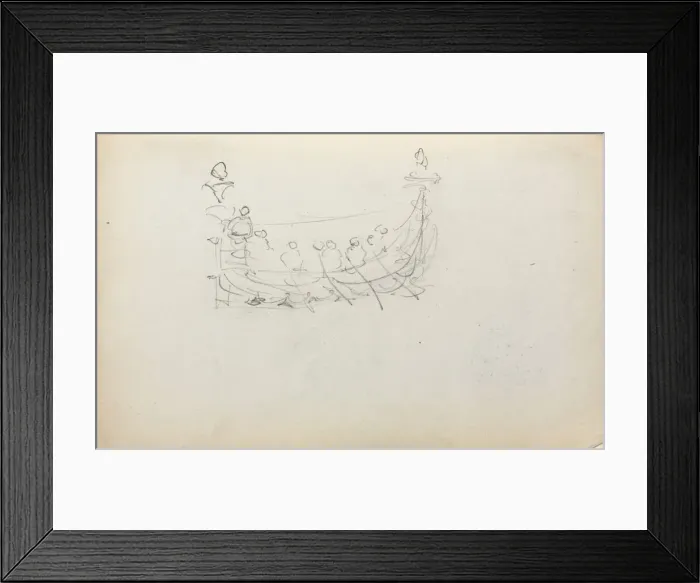 Framed Print : Italian Sketchbook: Venetian Boat (page 29), 1898-1899. Creator: Maurice Prendergast (American Framed Print : Italian Sketchbook: Venetian Boat (page 29), 1898-1899. Creator: Maurice Prendergast (American