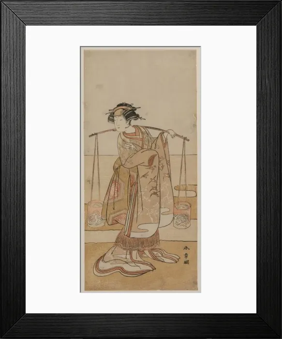Framed Print : Iwai Hanshiro IV as Murasame or Matsukaze, mid 1770s. Creator: Katsukawa Shunsho (Japanese Framed Print : Iwai Hanshiro IV as Murasame or Matsukaze, mid 1770s. Creator: Katsukawa Shunsho (Japanese