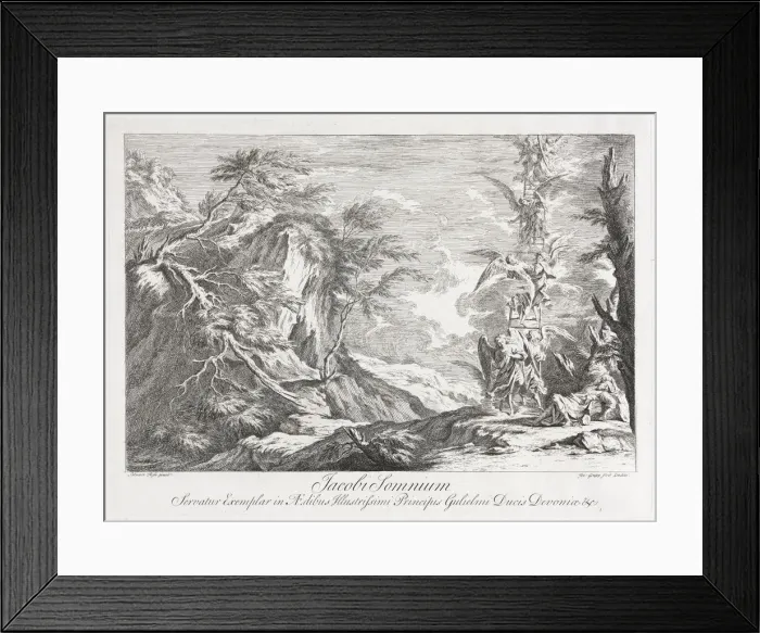 Framed Print : Jacobs Dream, c. 1720. Creator: Joseph Goupy (British, 1686-bef. 1770) Framed Print : Jacobs Dream, c. 1720. Creator: Joseph Goupy (British, 1686-bef. 1770)