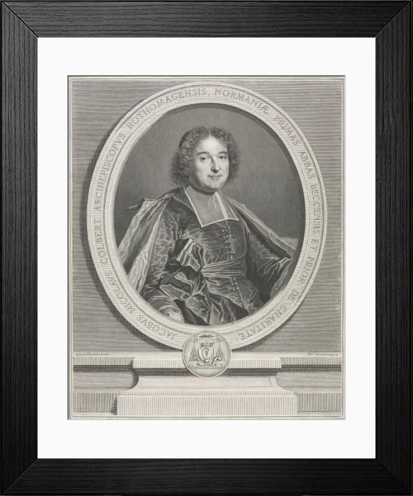 Framed Print : Jacques-Nicolas Colbert. Creator: Pierre Drevet (French, 1663-1738) Framed Print : Jacques-Nicolas Colbert. Creator: Pierre Drevet (French, 1663-1738)