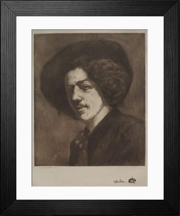 Framed Print : James McNeil Whistler. Creator: Henri Charles Guerard (French, 1846-1897) Framed Print : James McNeil Whistler. Creator: Henri Charles Guerard (French, 1846-1897)