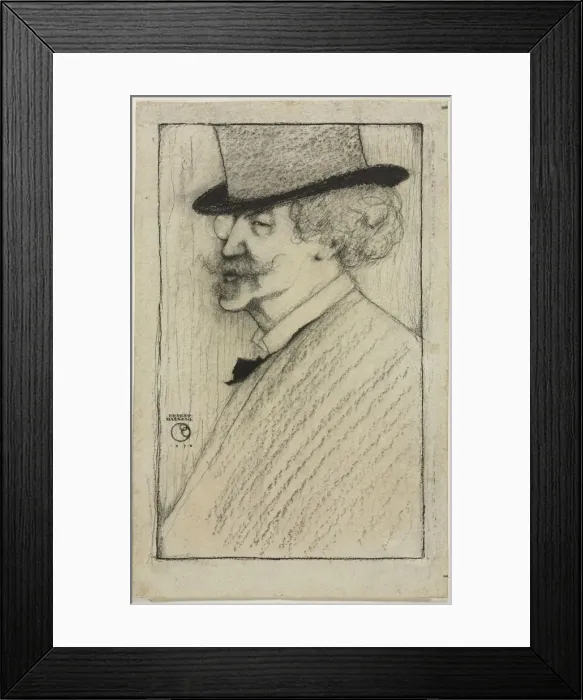Framed Print : James McNeill Whistler, 1898. Creator: Ernest Haskell (American, 1876-1925)