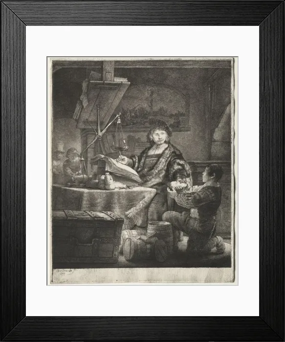 Framed Print : Jan Uytenbogaert, 1639. Creator: Rembrandt van Rijn (Dutch, 1606-1669) Framed Print : Jan Uytenbogaert, 1639. Creator: Rembrandt van Rijn (Dutch, 1606-1669)