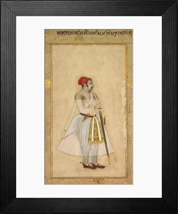 Framed Print : Jaswant Singh of Jodhpur (ruled 1635-1678), c. 1660-1665. Creator: Unknown Framed Print : Jaswant Singh of Jodhpur (ruled 1635-1678), c. 1660-1665. Creator: Unknown
