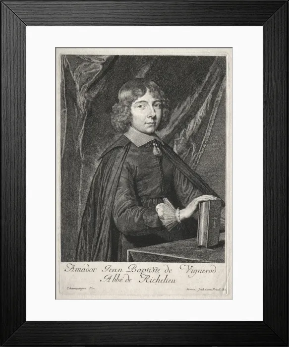 Framed Print : Jean Baptiste de Vignerod. Creator: Jean Morin (French, 1600-1650) Framed Print : Jean Baptiste de Vignerod. Creator: Jean Morin (French, 1600-1650)
