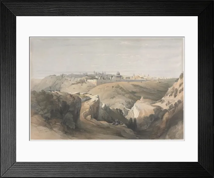 Framed Print : Jerusalem from the Mount of Olives, 1839. Creator: David Roberts (British, 1796-1864) Framed Print : Jerusalem from the Mount of Olives, 1839. Creator: David Roberts (British, 1796-1864)