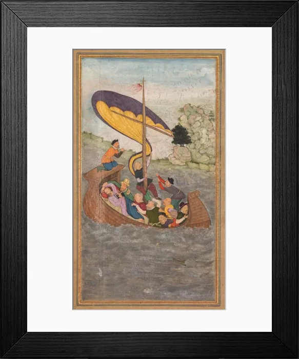 Framed Print : Jesus being awakened during a tempest on the Sea of Galilee, from a Mir at al-quds Framed Print : Jesus being awakened during a tempest on the Sea of Galilee, from a Mir at al-quds