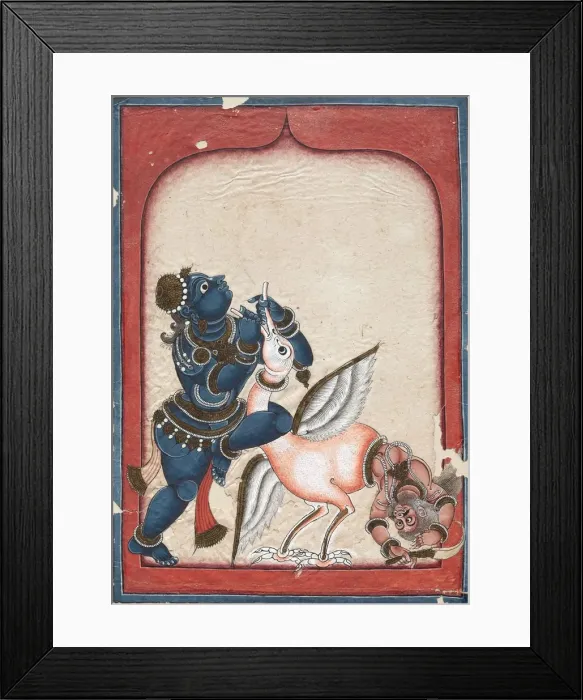 Framed Print : Krishna Vanquishing Vakasura, late 1700s. Creator: Unknown Framed Print : Krishna Vanquishing Vakasura, late 1700s. Creator: Unknown