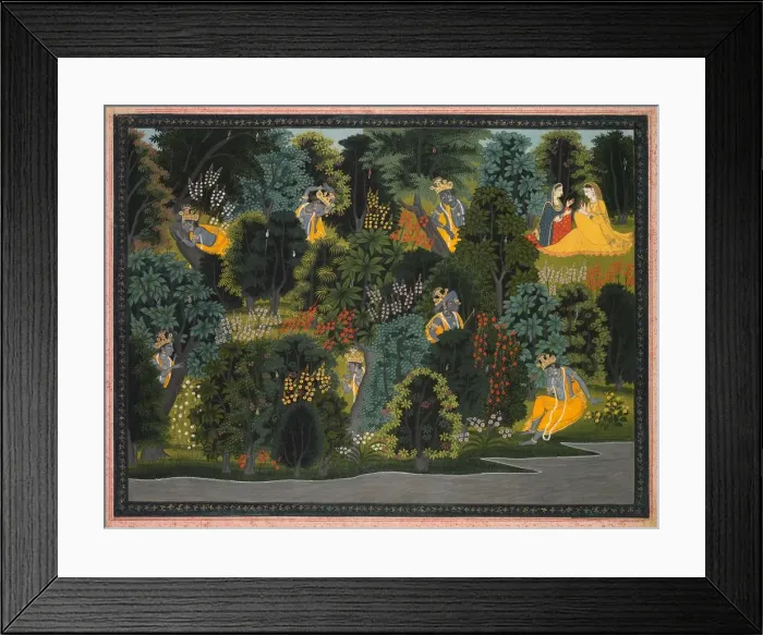 Framed Print : Krishnas Longing for Radha, from the Gita Govinda of Jayadeva, c. 1820-1825. Creator: Unknown