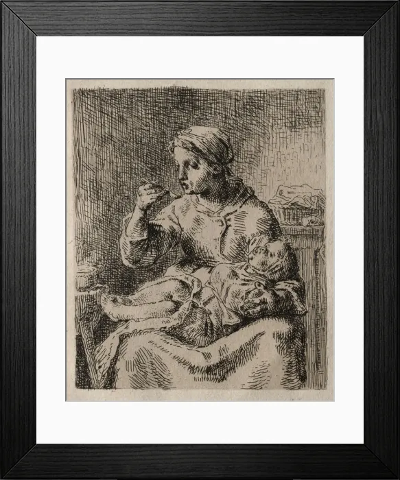Framed Print : La Bouillee. Creator: Jean-Francois Millet (French, 1814-1875) Framed Print : La Bouillee. Creator: Jean-Francois Millet (French, 1814-1875)