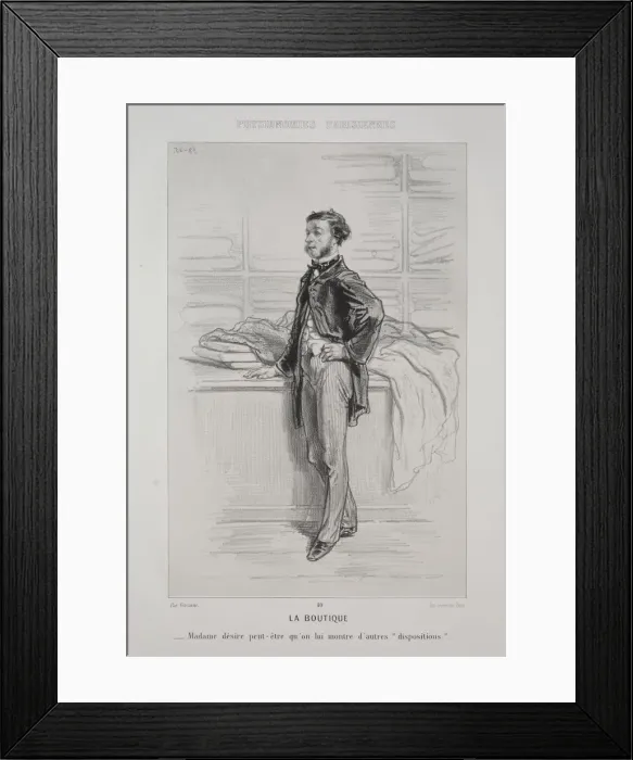 Framed Print : La Boutique. Creator: Paul Gavarni (French, 1804-1866) Framed Print : La Boutique. Creator: Paul Gavarni (French, 1804-1866)