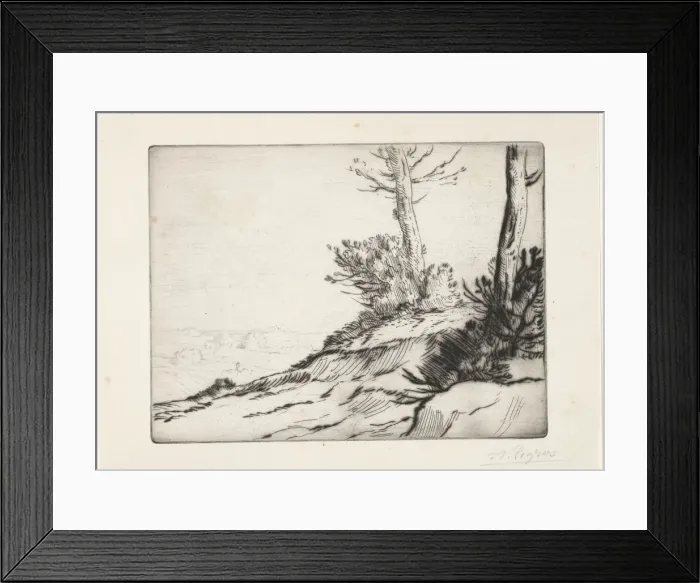 Framed Print : La butte aux broussailles. Creator: Alphonse Legros (French, 1837-1911) Framed Print : La butte aux broussailles. Creator: Alphonse Legros (French, 1837-1911)