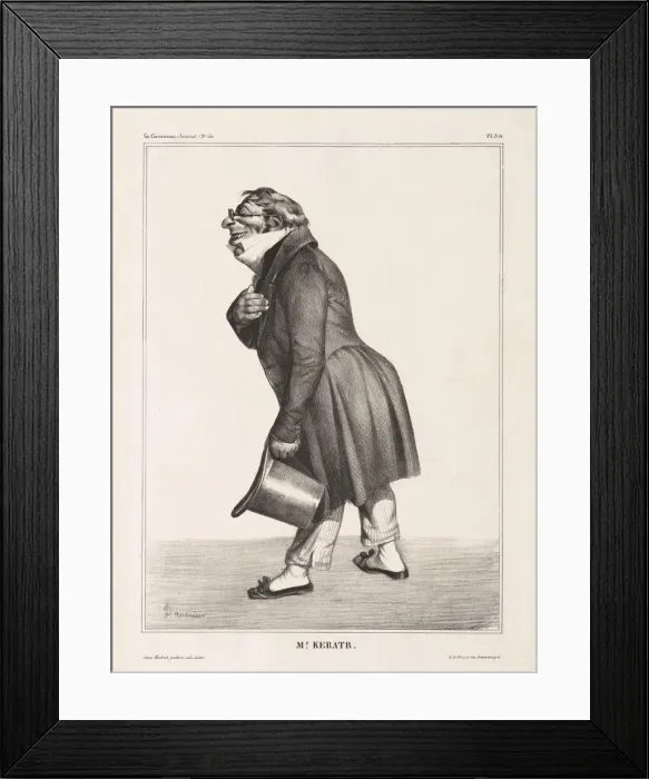 Framed Print : La Caricature, Pl. 314, Comte de. Keratry, 1833. Creator: Honore Daumier (French, 1808-1879) Framed Print : La Caricature, Pl. 314, Comte de. Keratry, 1833. Creator: Honore Daumier (French, 1808-1879)