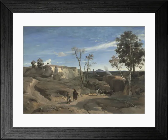 Framed Print : La Cervara, the Roman Campagna, c. 1830-31. Creator: Jean Baptiste Camille Corot (French Framed Print : La Cervara, the Roman Campagna, c. 1830-31. Creator: Jean Baptiste Camille Corot (French