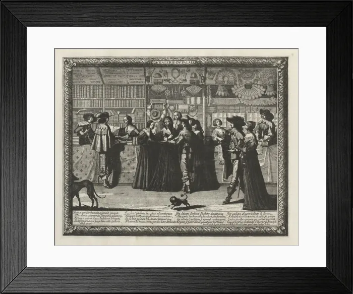 Framed Print : La Galerie du Paris, 1640(?). Creator: Abraham Bosse (French, 1602-1676)