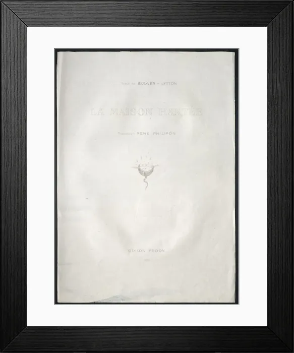 Framed Print : La Maison hantee, 1896. Creator: Odilon Redon (French, 1840-1916) Framed Print : La Maison hantee, 1896. Creator: Odilon Redon (French, 1840-1916)