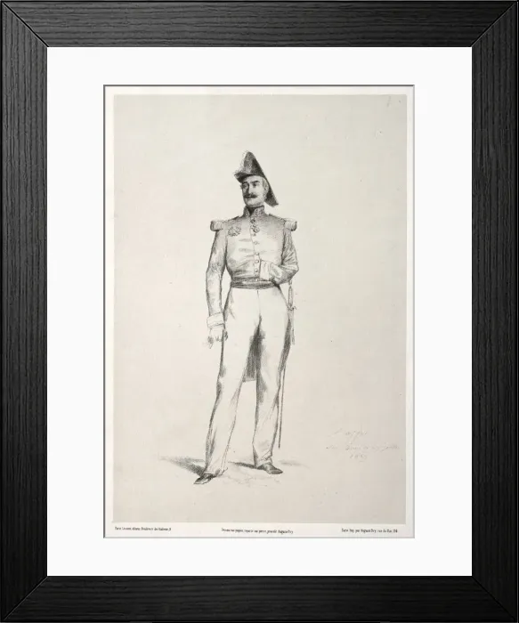 Framed Print : La Marechal Baraquey dHilliers, 1859. Creator: Auguste Raffet (French, 1804-1860) Framed Print : La Marechal Baraquey dHilliers, 1859. Creator: Auguste Raffet (French, 1804-1860)