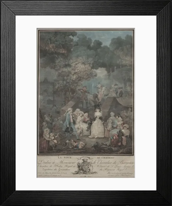 Framed Print : La Noce au Chateau, 1789. Creator: Philibert Louis Debucourt (French, 1755-1832) Framed Print : La Noce au Chateau, 1789. Creator: Philibert Louis Debucourt (French, 1755-1832)