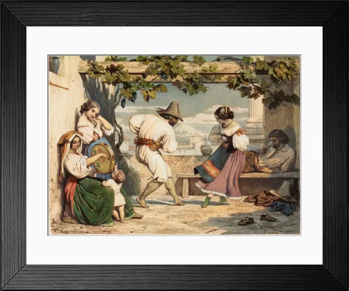Framed Print : La Saltarelle, 1800s. Creator: Dominque Louis Papety (French, 1815-1849) Framed Print : La Saltarelle, 1800s. Creator: Dominque Louis Papety (French, 1815-1849)
