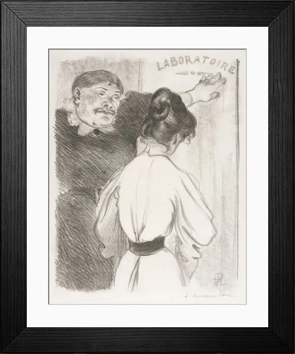 Framed Print : Laboratoire, c. 1900. Creator: Hermann Paul (French, 1864-1940) Framed Print : Laboratoire, c. 1900. Creator: Hermann Paul (French, 1864-1940)
