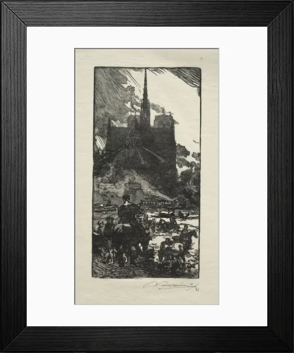 Framed Print : LAbreuvoir au Point St. Louis. Creator: Auguste Louis Lepere (French, 1849-1918) Framed Print : LAbreuvoir au Point St. Louis. Creator: Auguste Louis Lepere (French, 1849-1918)