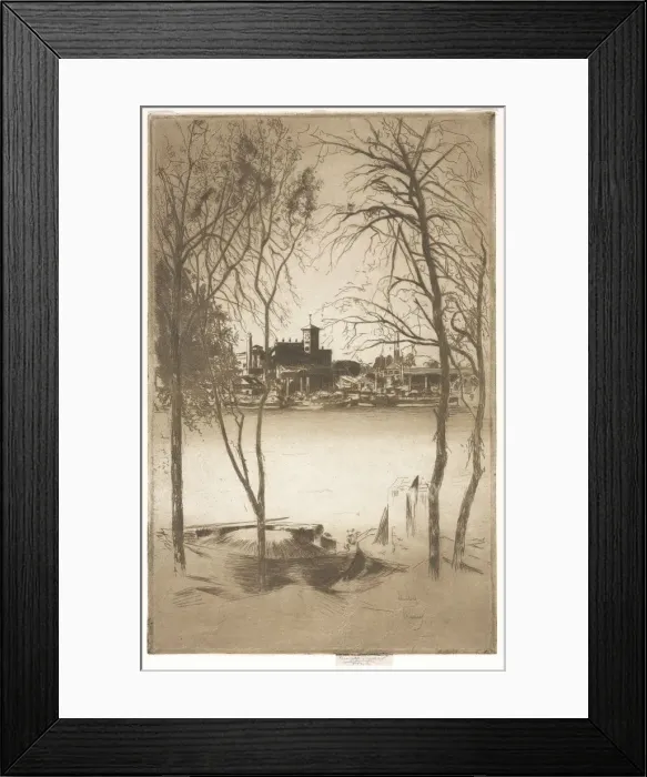 Framed Print : Laburnums and Battersea, 1889-1898. Creator: Theodore Roussel (French, 1847-1926) Framed Print : Laburnums and Battersea, 1889-1898. Creator: Theodore Roussel (French, 1847-1926)