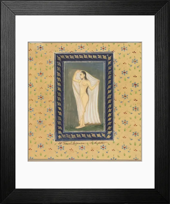 Framed Print : Lady after a Bath, 1700s. Creator: Unknown Framed Print : Lady after a Bath, 1700s. Creator: Unknown