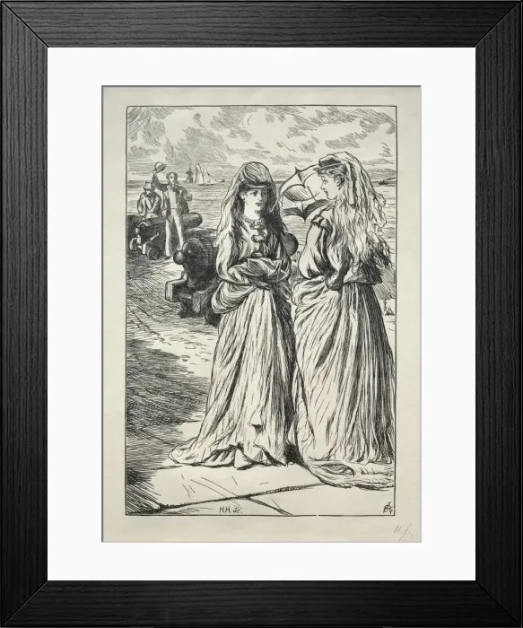 Framed Print : Lady Nelly - the Flirt, 1865. Creator: Charles Samuel Keene (British, 1823-1891) Framed Print : Lady Nelly - the Flirt, 1865. Creator: Charles Samuel Keene (British, 1823-1891)