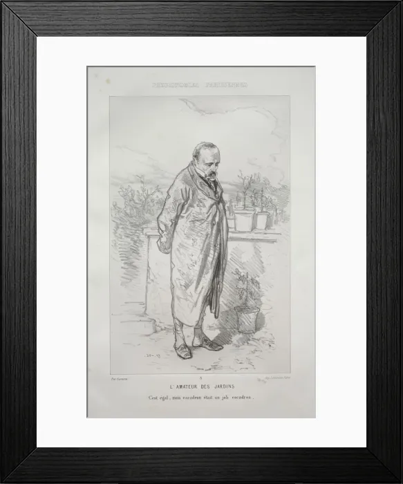 Framed Print : LAmateur des Jardins. Creator: Paul Gavarni (French, 1804-1866) Framed Print : LAmateur des Jardins. Creator: Paul Gavarni (French, 1804-1866)