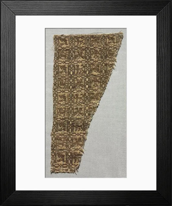Framed Print : Lampas with animals in squares, late 1200s - 1300s. Creator: Unknown Framed Print : Lampas with animals in squares, late 1200s - 1300s. Creator: Unknown